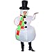 Wecloth Christmas Inflatable Snowman Cosplay Costume Party Fancy Dress Blow Up Body Suit Jumpsuit