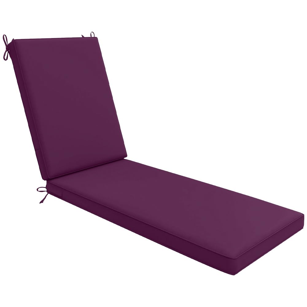EXZFW Sun Lounger Cushion, Recliner Chair Cushio n, Sunbed Cushions for Sun Loungers, Sunbed Mattress, Sun Lounger Mattress, Garden Patio Beach Cushions for Sun Lounger,Purple 29,178x59x10cm