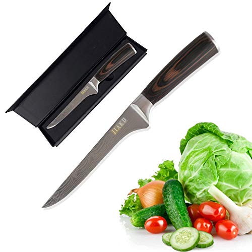 DGRENA JIAKD 6 inch boning knife carbon steel chef's knife. Sharp, durable, wear-resistant, ergonomic design, comfortable to use, the best choice for home kitchen and dining room (6 inch chef knife)