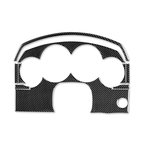 Pegatina de fibra de carbono negra para el compartimento central de Dodge Charger 2008-2010