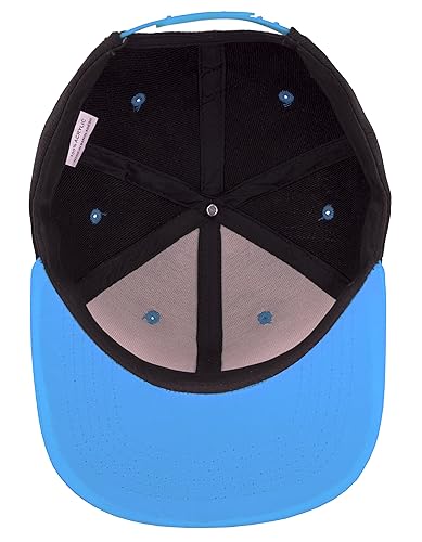 Image of Gelante Plain Blank Flat Brim Adjustable Snapback Baseball Caps LOT 6 Pack