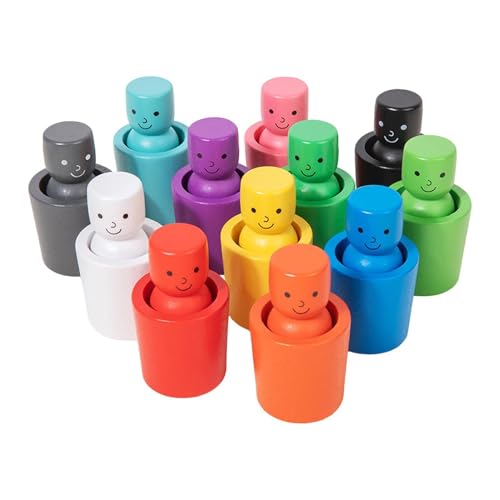 Jeu de tri de couleurs en bois noble, matériel sensoriel haut de gamme pour l'éveil préscolaire