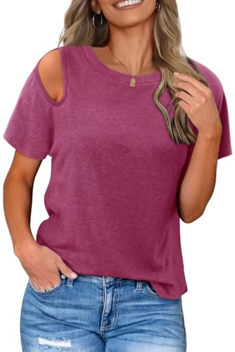 KISSMODA Summer Short Sleeve T Shirt Loose Fit Casual Dressy Women Top 2025 Trendy Ladies Fashion Blouses(S-3XL)