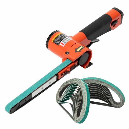 Image of 1 /2 inchx18 inch Air Belt Sander | ABRAPRO Mini Pneumatic Belt Sander for Woodworking, Iron, Metal, stainless steel