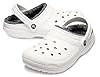 Crocs Classic Unisex Lined Clog, Soft, Fuzzy Liner for Extra Warmth with Slip On Style, in White/Grey Lining, Size M5W6 UK #4