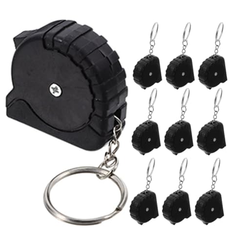 Cinta métrica retráctil mini con llavero Zerodeko 10pcs miniatura 1