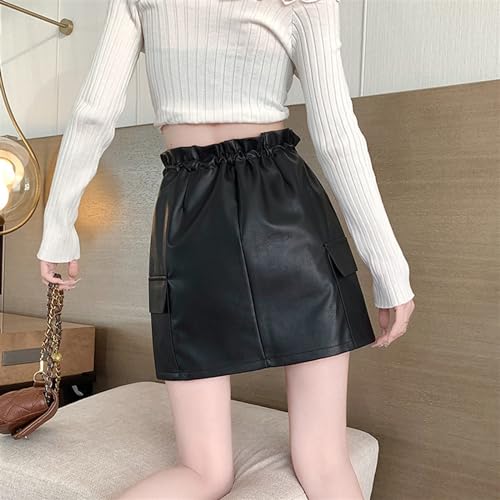 Jupes cargo pour femmes taille L style jupe en cuir avec poches - 6