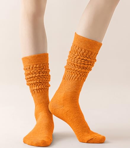 Image of Slouchy Socks for Women Stretchy Knee-High Scrunch Socks Soft Long Slouch Boot Socks