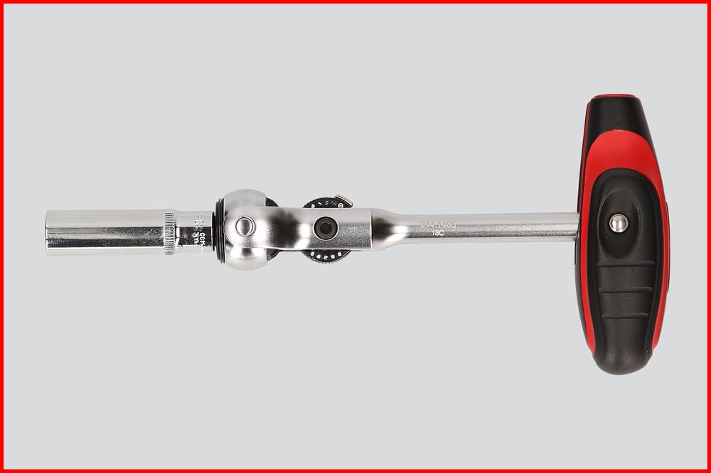 KS Tools - 914.1405-E - Cliquet modifix 1/4" à tête pivotante et poignée en T - 72 dents - Finition chromée satinée - Chrome vanadium