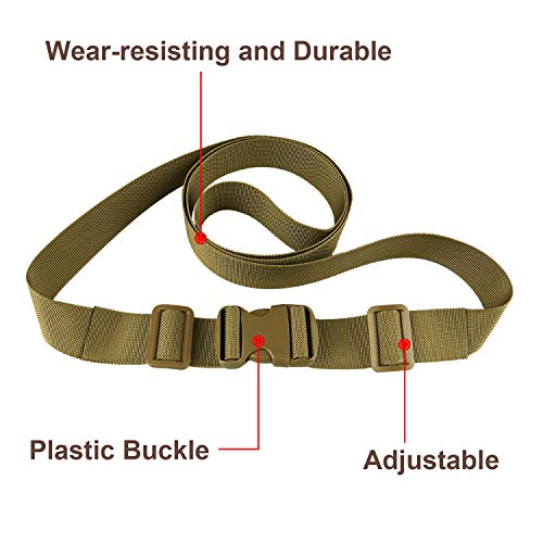Image of MAGARROW 65 inch 1.5 inch Utility Straps with Buckle Adjustable, 4-Pack (Tan (4-PCS))