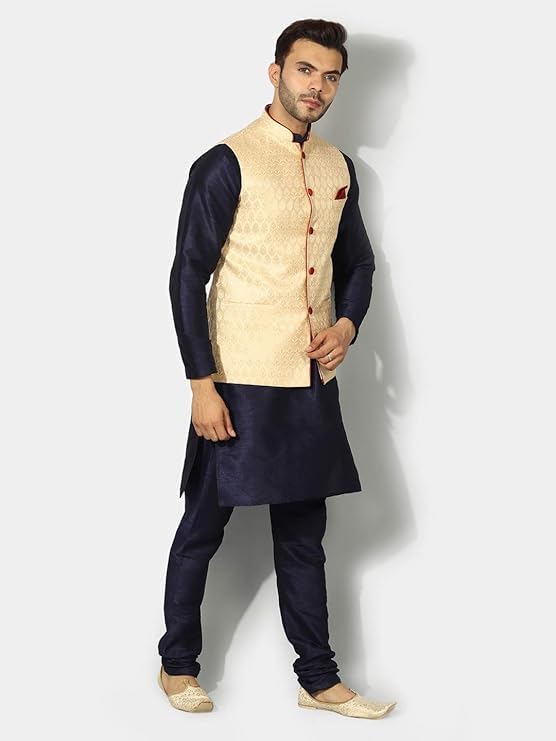 Image of Men's Kurta Pyjama with Nehru /Modi Jacket