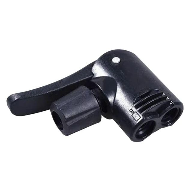 Black Pump Adapter Valve, 3 in 1 Replacement Dual Head Air Pump Adapter Valve Bicycle Bike Cycle Tyre Tube Pump Adapter Tires and Tubes