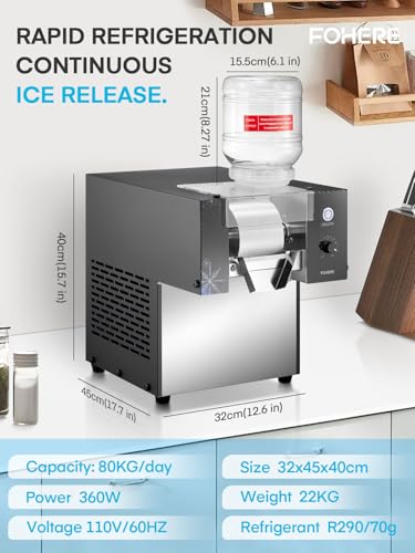 Máquina para Hacer Hielo Snowflake 360W con 100 Niveles miniatura 6