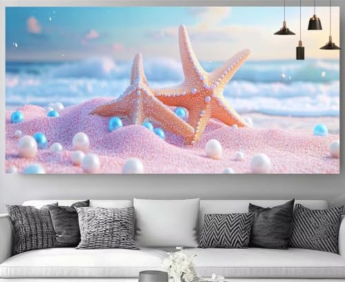 Diamond Painting Mer XXL kit complet broderie diamant 5D pour adulte et débutant tableau 70x210cm