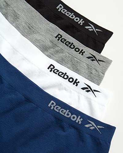 Reebok Girls' Underwear - Seamless Cartwheel Shorties (4 Pack), Size Medium, Grey/Blue/White/Black #TOP1