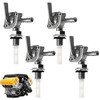 Universeller Benzinhahn M10 – 4‑Stück Set | Metall‑Kunststoff Kraftstoffabsperr‑Ventil für Generator Kraftstofftank Motorräder Offroad Karts