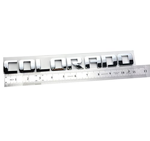 Image of Aimoll 3pcs Colorado Letters Emblems,3D Decal Badges Glossy for Gm Silverado (Chrome)