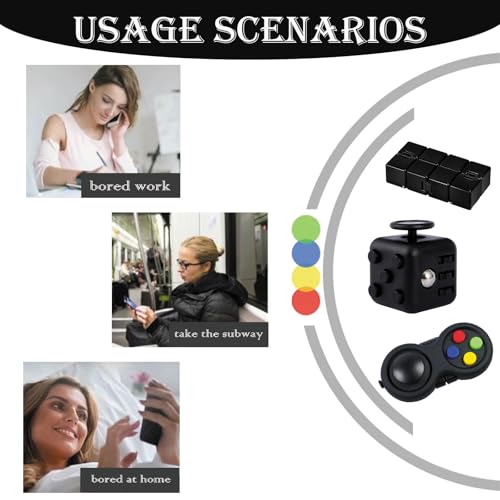 Image of 3 Pcs Fidget Toys Adults, Stress Relief Gadgets for Desk Use, Office Desk Decor Accessories with Unique Designs, Stress Relief Gadgets for Work and Study Environments