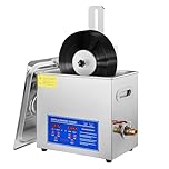 Ultrasonic Vinyl Record Cleaner with Adjustable Drying Rack for Jewelry and Glasses
