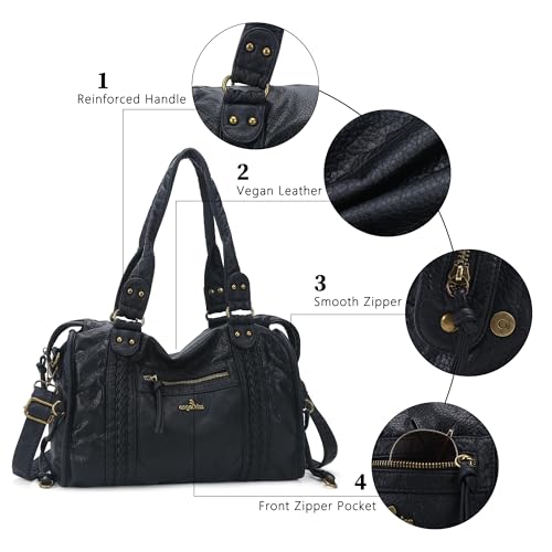 Bolso Hobo para Mujer de Cuero Vegano Grande miniatura 6