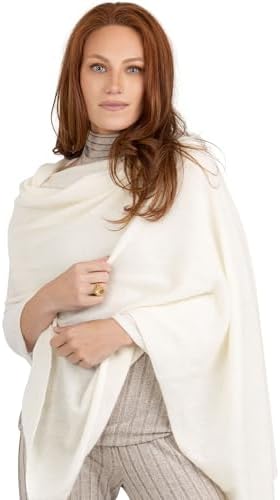 Velanio Cashmere 100% Cashmere Knitted Wrap Pashmina Shawl Extra ...