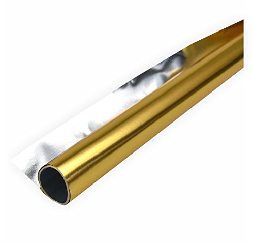 Alufolie gold/silber doppelseitig kaschiert 50 x 70 cm Bastelfolie zweiseitig verwendbar Cover