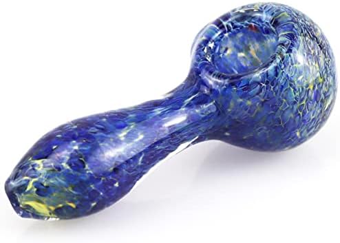 MLISLIR Glass Pipe Handmade for Weed Gift (Blue)