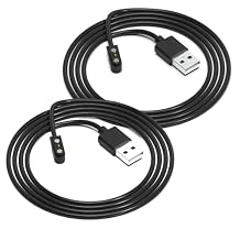 [عبوة من قطعتين] شاحن متوافق مع Cubitt Aura Pro/Aura/Viva Pro/Viva، كابل شحن مغناطيسي USB بديل للساعة الذكية بطول 2 قدم
