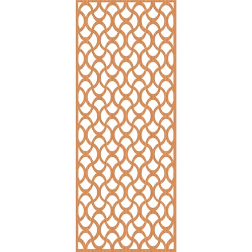 Image of Resort Decorative Pierced Fretwork Wood Wall Panels, 37 3 /8 inchW x 94 3 /8 inchH x 3 /8 inchT, Cherry