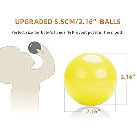 Wonder Space Soft Pit Balls, Chemical-Free Crush Proof Plastic Ocean Ball, BPA Free with No Smell, Safe for Toddler Ball Pit/Kiddie Pool/Indoor Baby Playpen, Pack of 100 (Mixed - Candy)