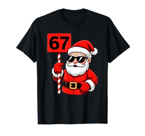 67 Santa Meme 6 7 Funny Christmas 6-7 Six Seven Xmas Pajamas T-Shirt