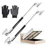 2 Amortiguador Canape 380 Mm 280N Soportes en L Guantes Hidraulico Canape