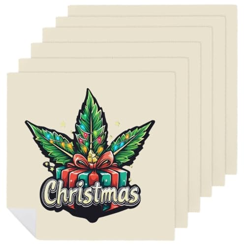 Servilletas de tela reutilizables de Navidad para mesa de comedor cuadrada 2