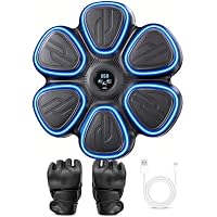 Changenow Music Boxing Machine for Kids w/ Bluetooth Speaker, LED Display & 11 Game Modes (Black-adult,16 x 17.5 x 2.4 Inch)
