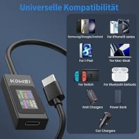 YEREADW USB C Tester Messgerät Strommessgerät Multimeter Typ-C PD Strommesser Spannung und Strom Voltmeter 4-30V 0-6.5A QC Power Meter Kapazität Spannungsprüfer – Ansicht 7