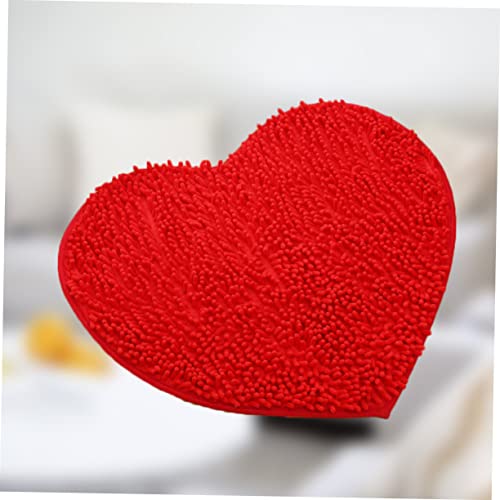 Felpudo de corazón rojo TOPPERFUN tapete de entrada absorbente y lavable para boda 2