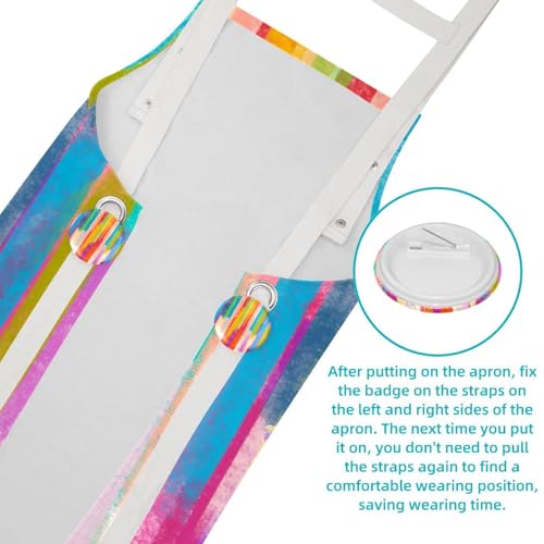 Tablier de serveuse aquarelle colorée pour protéger vos vêtements - 5