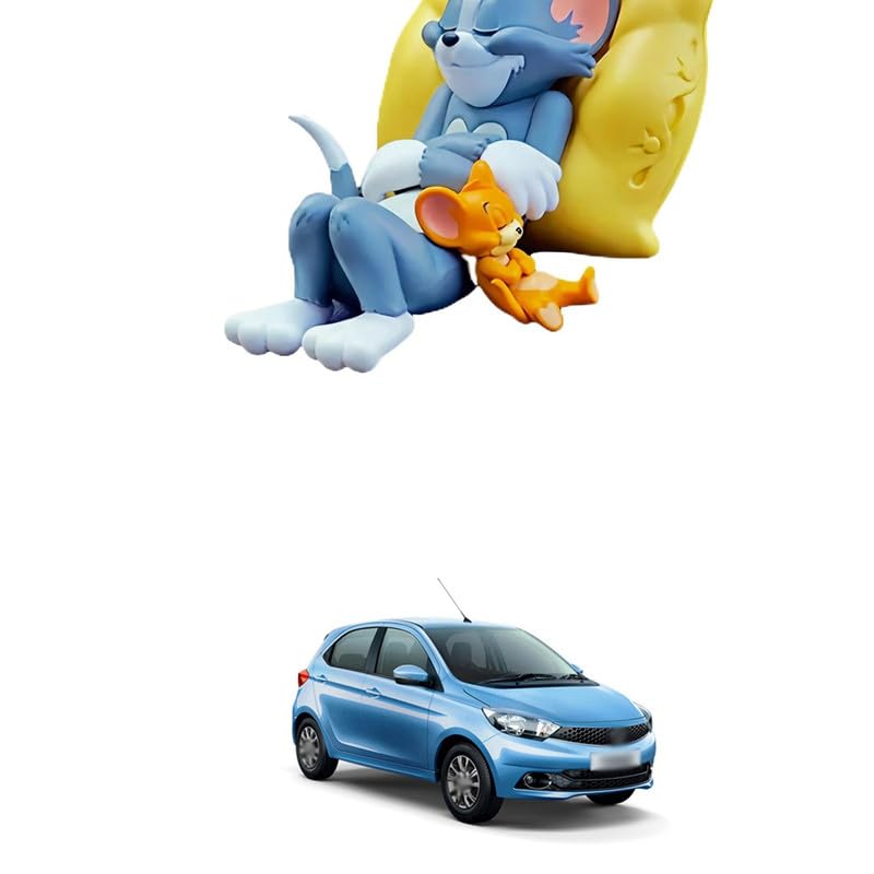 Tom&Jerry Cute Sleeping Car Dashboard Accessories Toy Best Animated Most Loved Cartoon Figurine for Car Interior, Office Desk & Tabletop Decoration Comfortable with TI-AGO EV