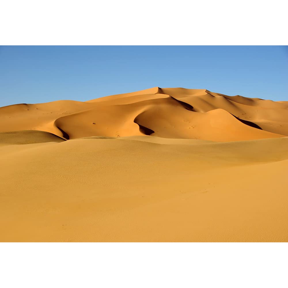 Aoihrraan 2,2x1,5m Desert Landscape Backdrop Dry Sand Dune Arid Barren Blue Sky Natural Scenery Photography Background Travel Holiday Outdoor Adventure Themed Party Cowboy Portrait Photo Studio Props