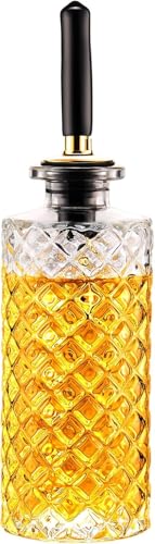 Image of gegewawa 1pcs Glass Coffee Syrup Dispenser Bottles 5 OZ, Simple Syrup Bottles with Metal Pour Spout, Syrup Dispenser for Coffee Bar Accessories for Maple Honey Syrup Oil and Sauces