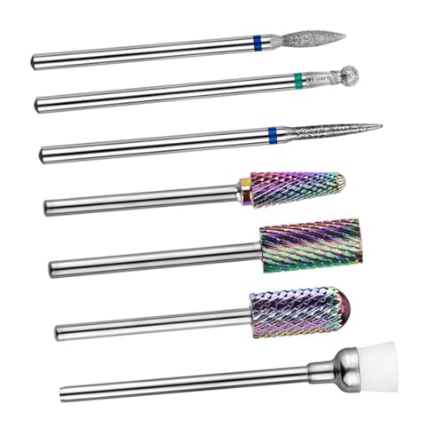 ELAYARD Brocas De Tungsteno Para Manicura Cabezas De Molienda Para Uñas Accesorios De Pulido De Salón Suministros De Manicura Profesional