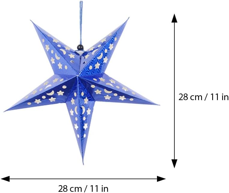 Hanging Paper Star Lantern Ceiling Twinkle Pentagram Lampshade Christmas Wedding Party Ornament 30CM 5Pcs
