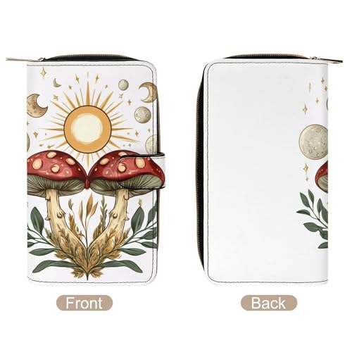 Mushroom Womens PU Leather Wallet Long Purse Clutch Organizer for Office Travel3