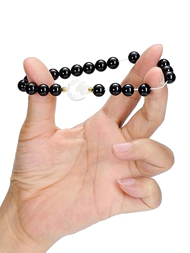 Top Plaza Amethyst Healing Crystal Stone Bracelet for Women 8mm Crystal Beads Moon Star Charm Stretch Bracelet Handmade Energy Gemstone Bracelet Jewelry4