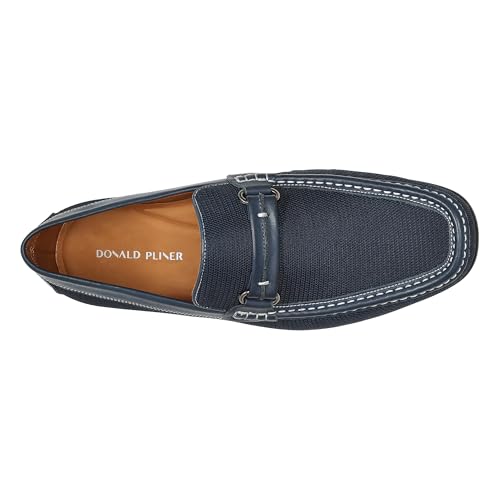 Image of Donald Pliner Donnie Men's Slip-On Loafer - Stacked Heel - Classic Dress Loafers for Men, Memory Foam Insole, Slip-On Shoes for Men, Comfortable Dress Shoes