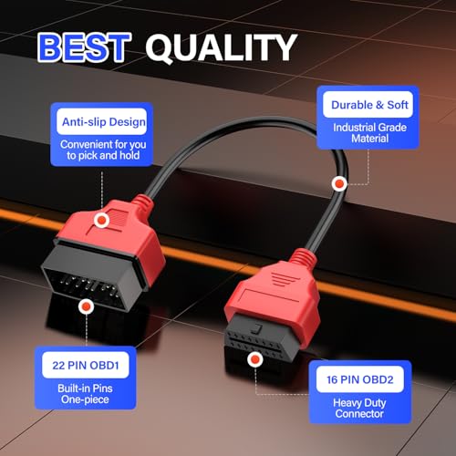 image for Autel OBD2 Adapter Cable for Toyota Vehicles, 22Pin OBD1 to 16Pin OBDI