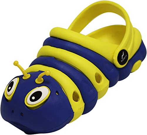 Image of NORTY Toddler Clogs - Fun Baby Clogs With Comfortable Back Strap - Caterpillar Shoes for Kids - Playful Bug Shoes