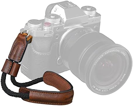 SmallRig Camera Wrist Strap, Vintage Leather Camera Hand Strap for DSLR SLR Mirrorless, Adjustable Safety Strap for Fujifilm X-T5 and Other Compact Cameras, Brown - 3926, Universal Wrist Strap 3926, /