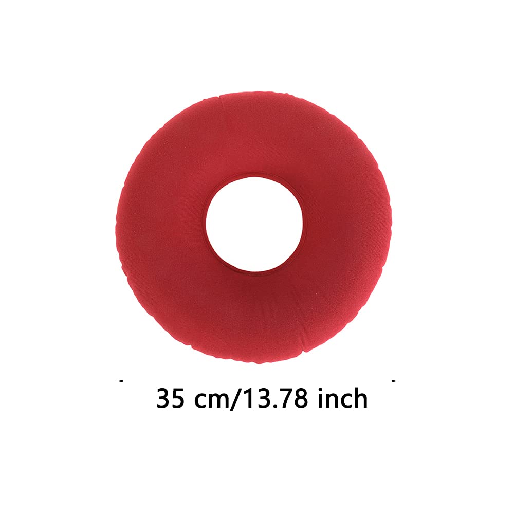 Draagbare opblaasbare kussen donut kussen drukkussens voor bodems Donut Vorm, comfortabel zitten, drukverlichting, geschikt voor iedereen (M, blauw, 1