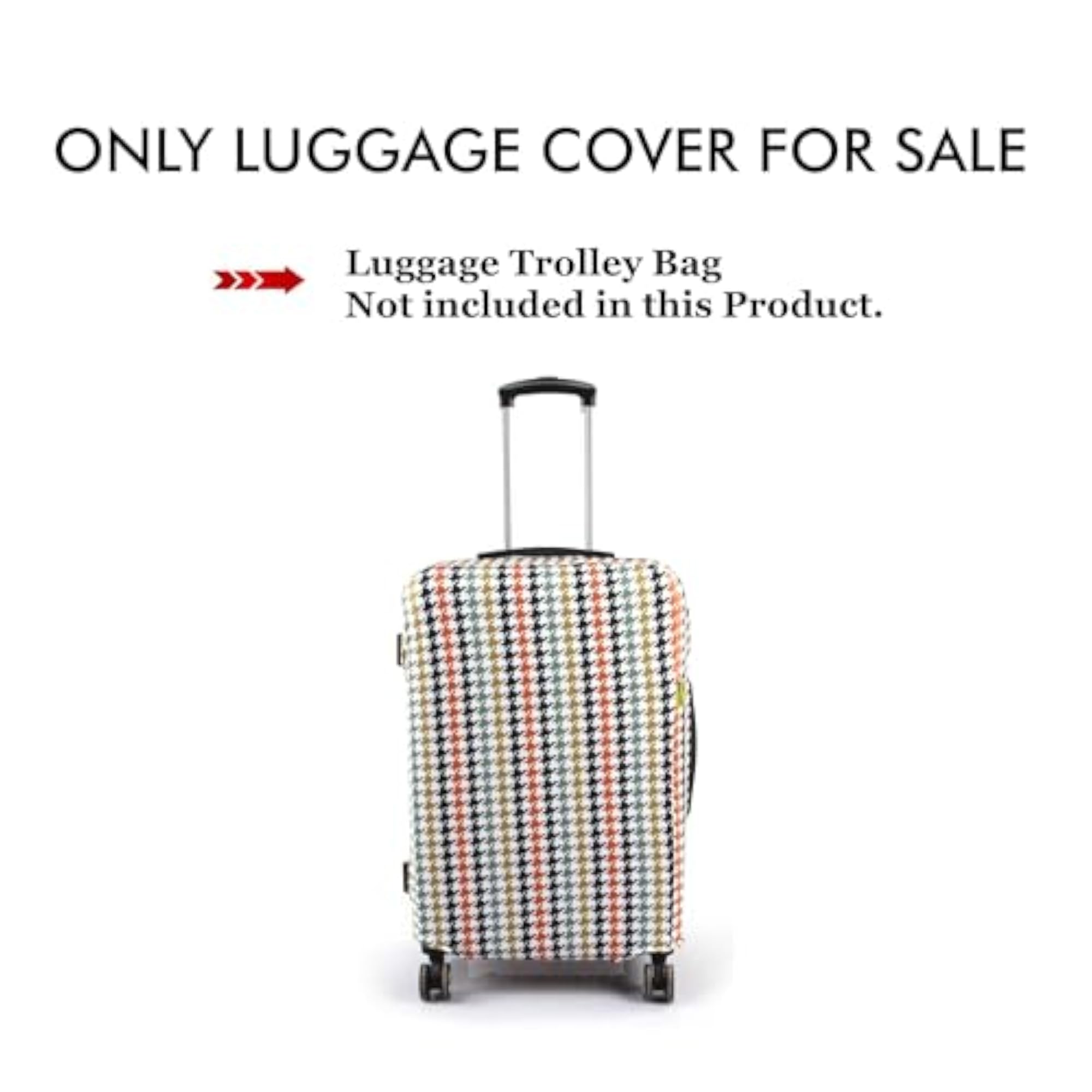 Houndstooth Theme Digital Printed Luggage Protector Cover